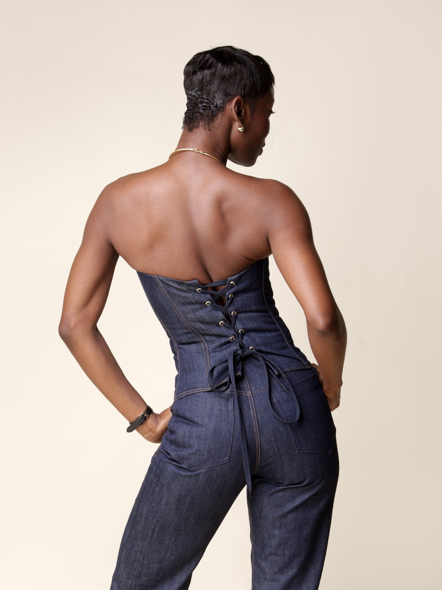 “Big Jue” Denim Corset