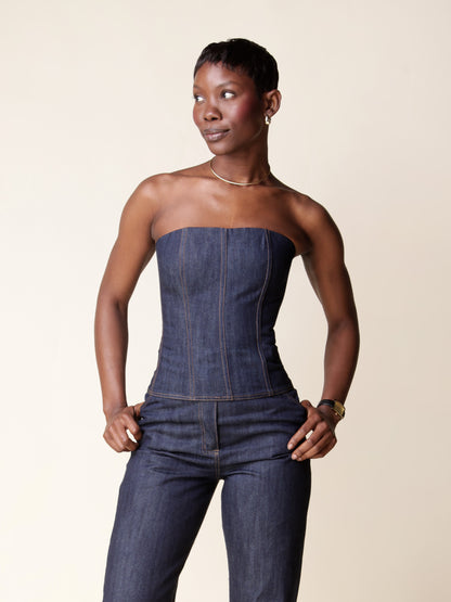 “Big Jue” Denim Corset