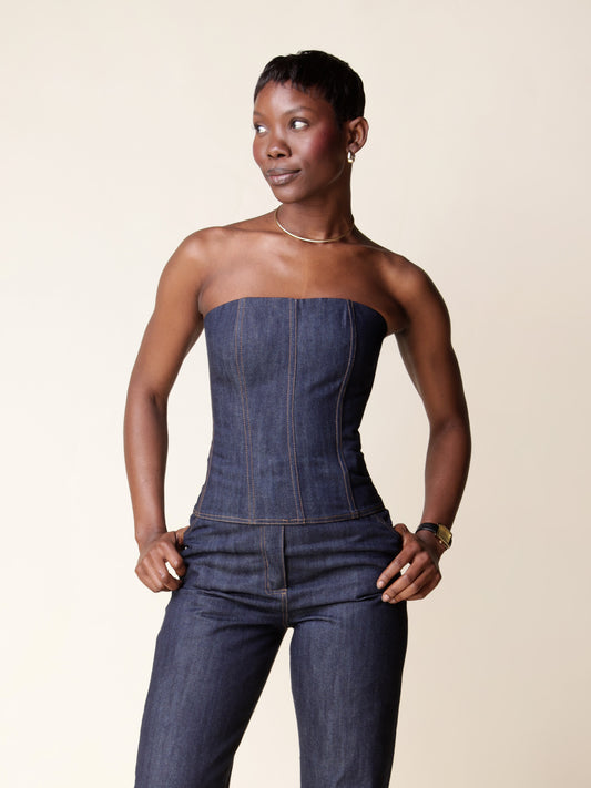 “Big Jue” Denim Corset