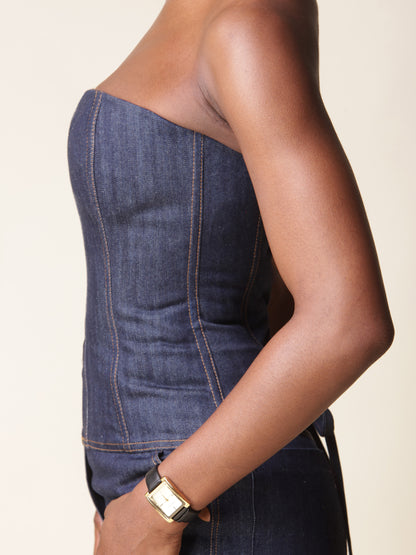 “Big Jue” Denim Corset