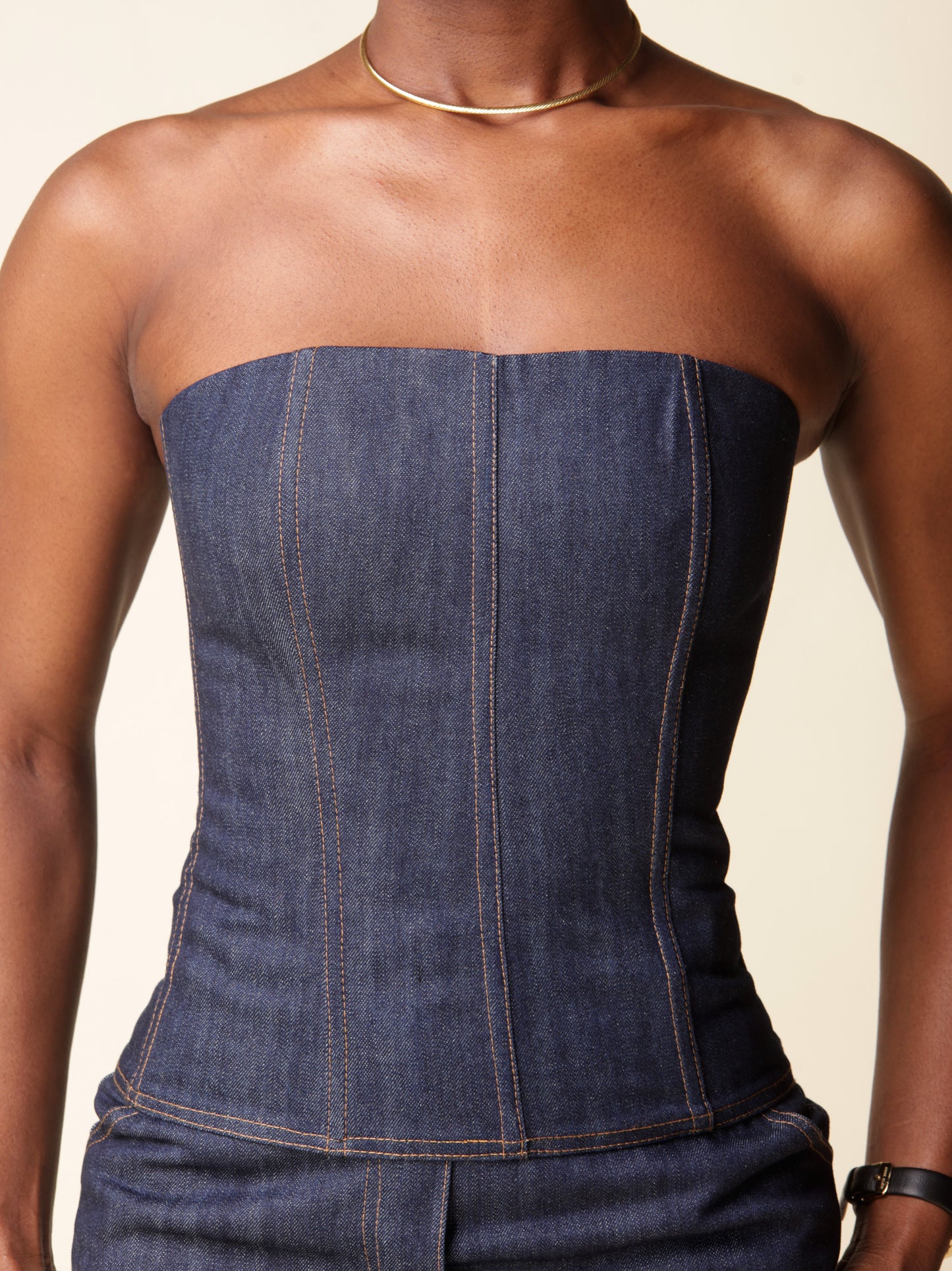 “Big Jue” Denim Corset